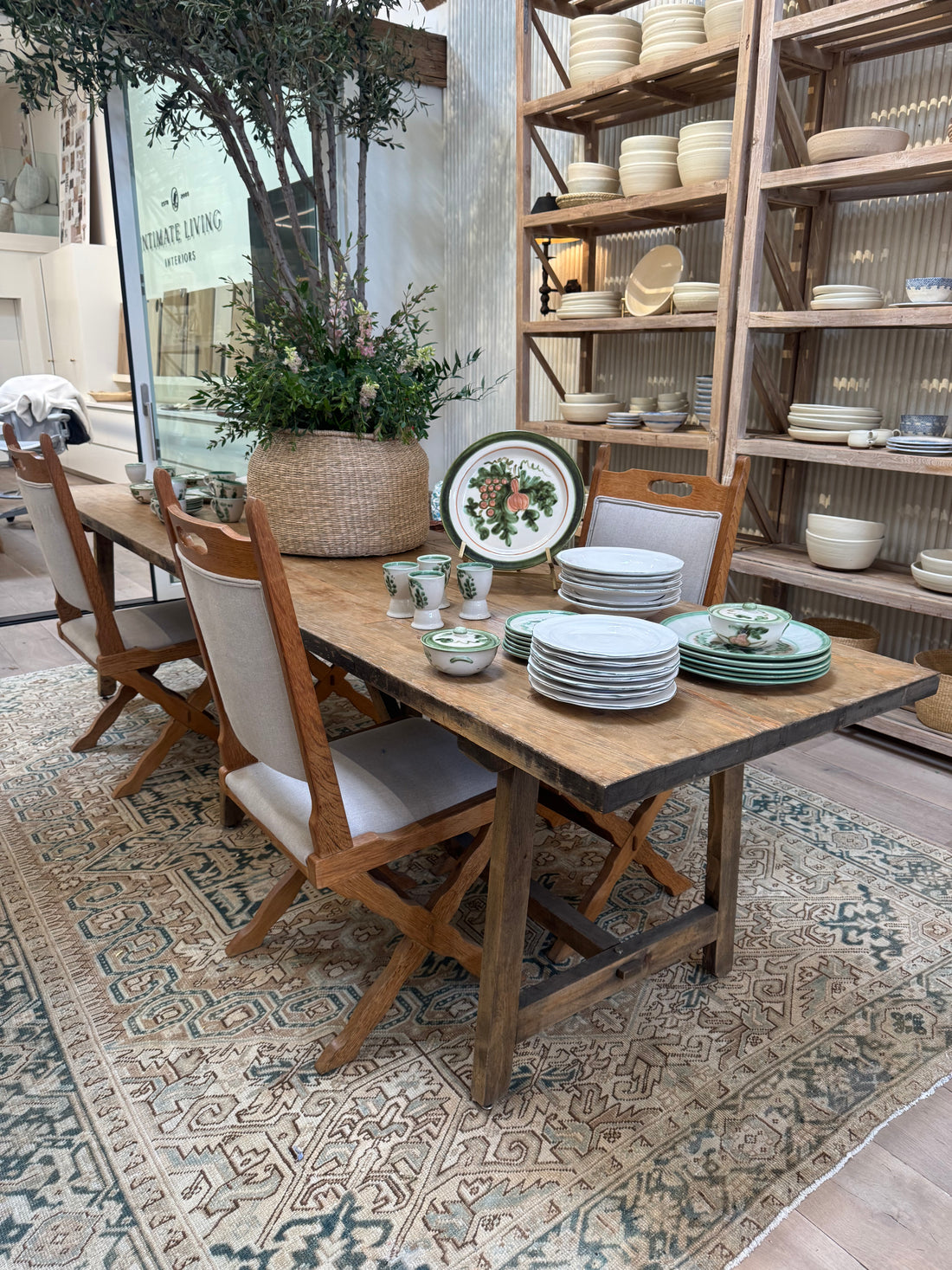 Long Wood Dining Table