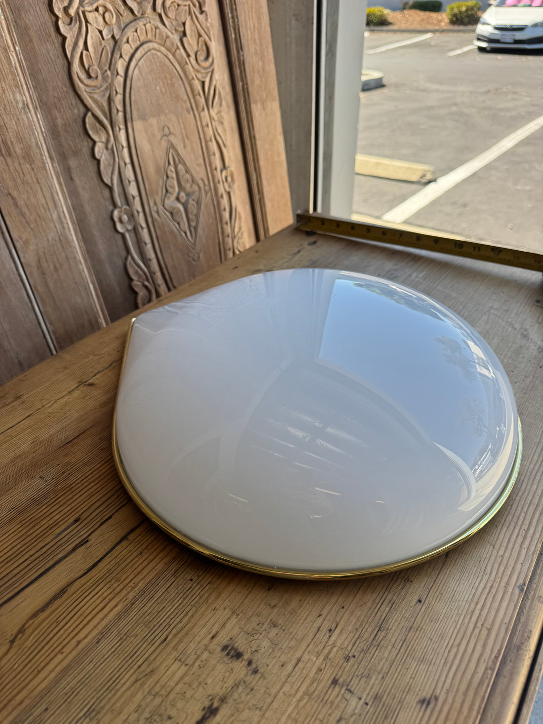 Tear Drop Milk Glass Sconce