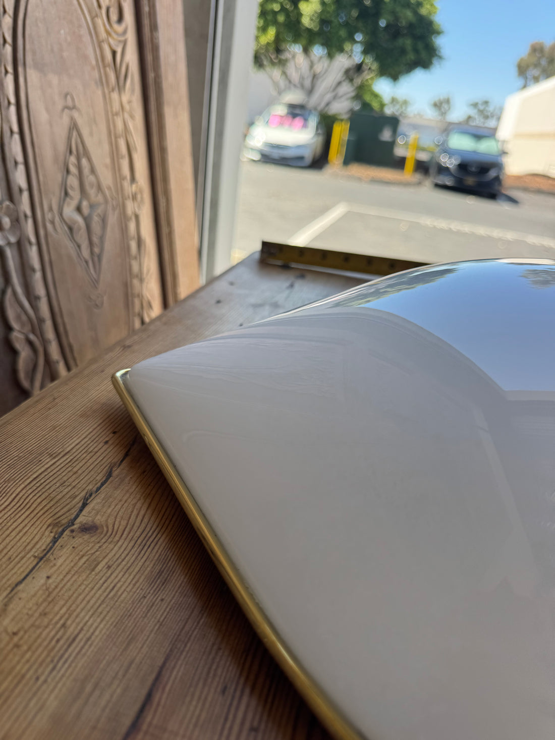 Tear Drop Milk Glass Sconce