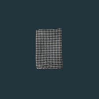 Black and Neutral Checkered Linen Napkin