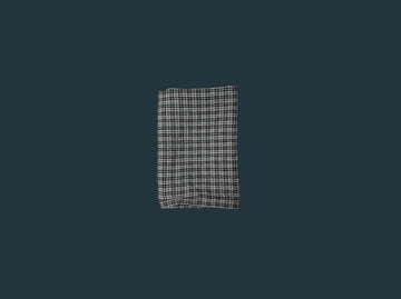 Black and Neutral Checkered Linen Napkin