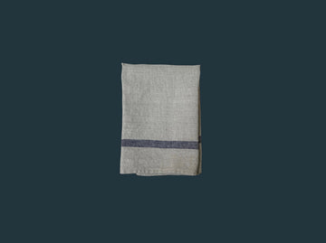 Linen Lined Gray and Blue Stripe Kitchen Cloth (set of 2)