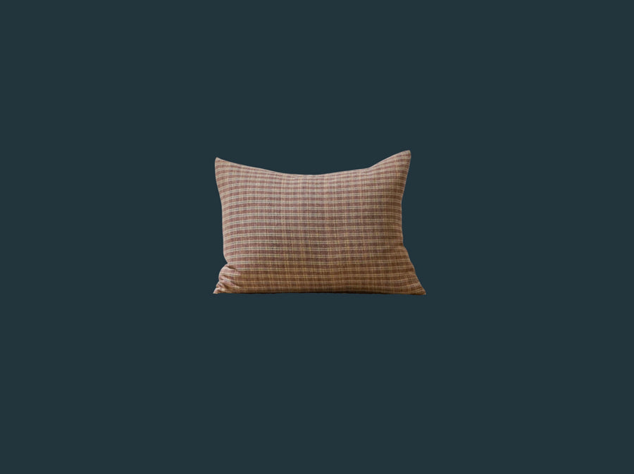 226. Handmade Vintage Check Pillow