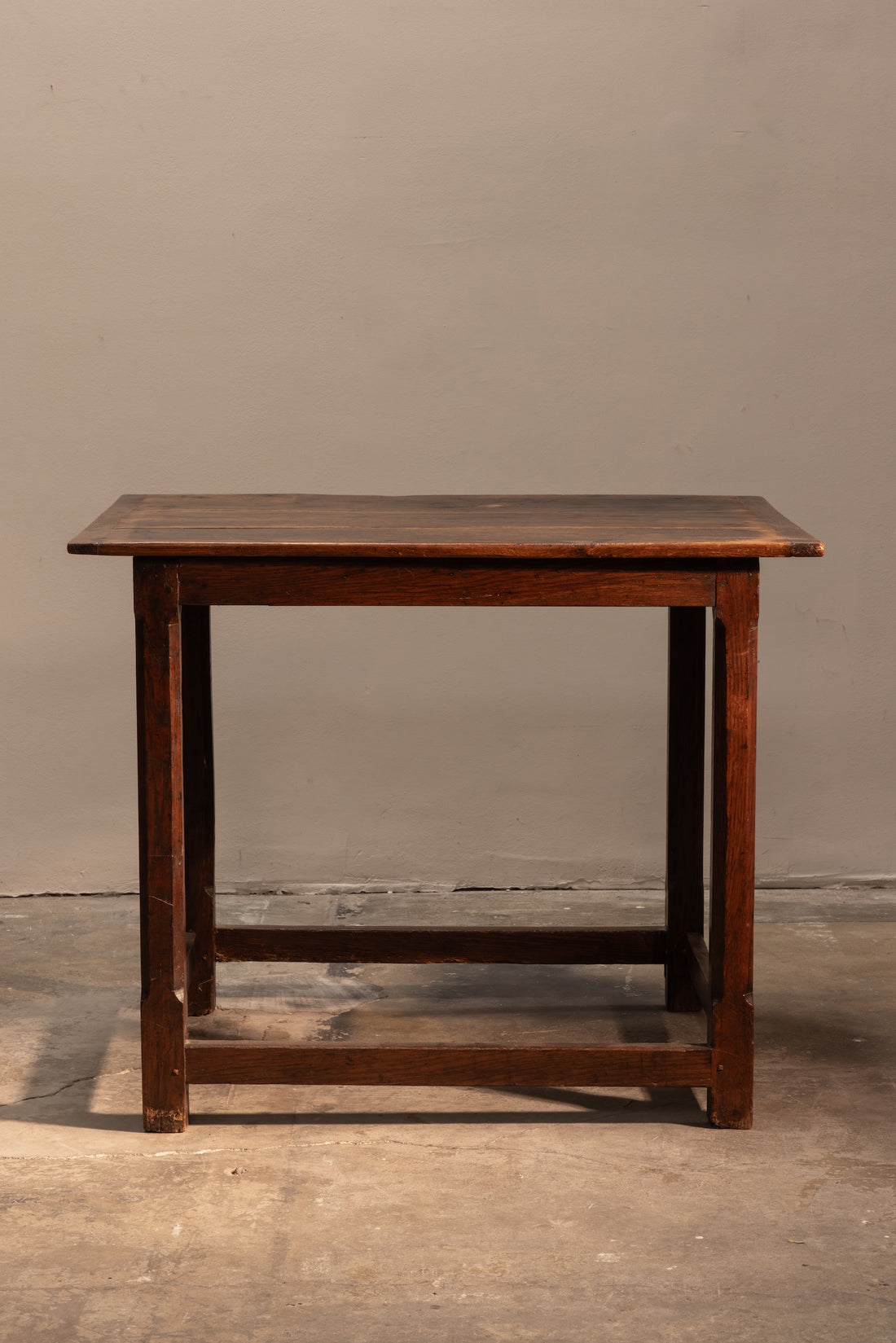 Mid 1800s Walnut Plank Side Table