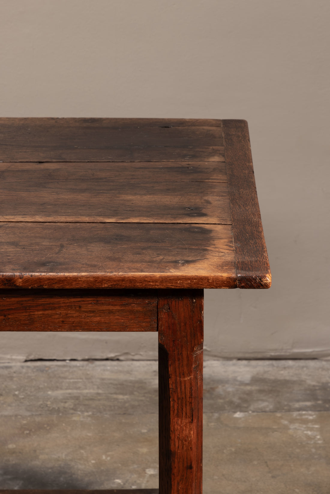 Mid 1800s Walnut Plank Side Table