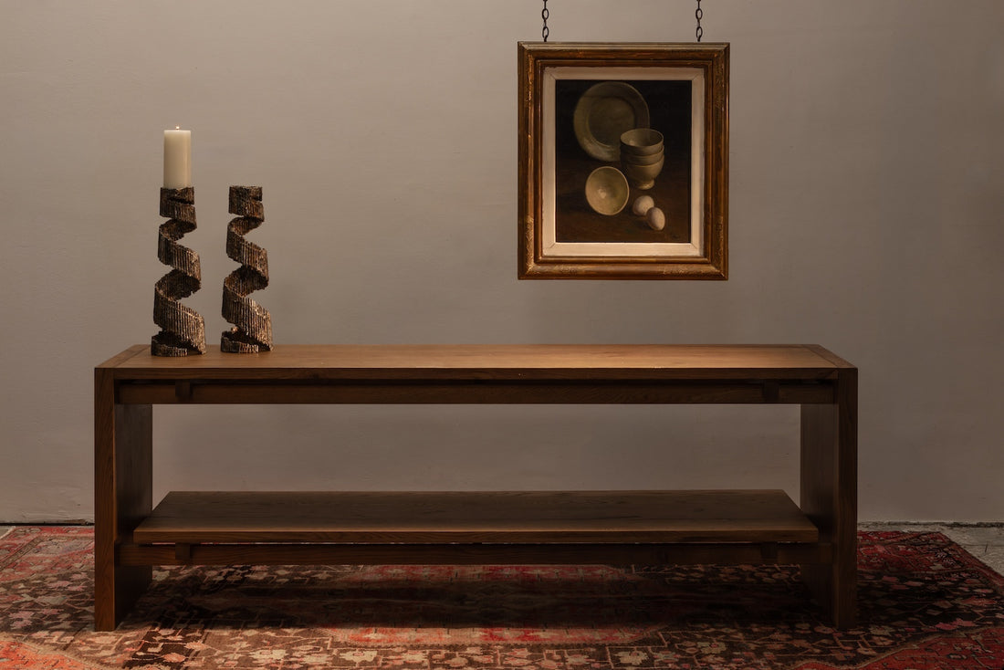 Amber Oak Wood Console