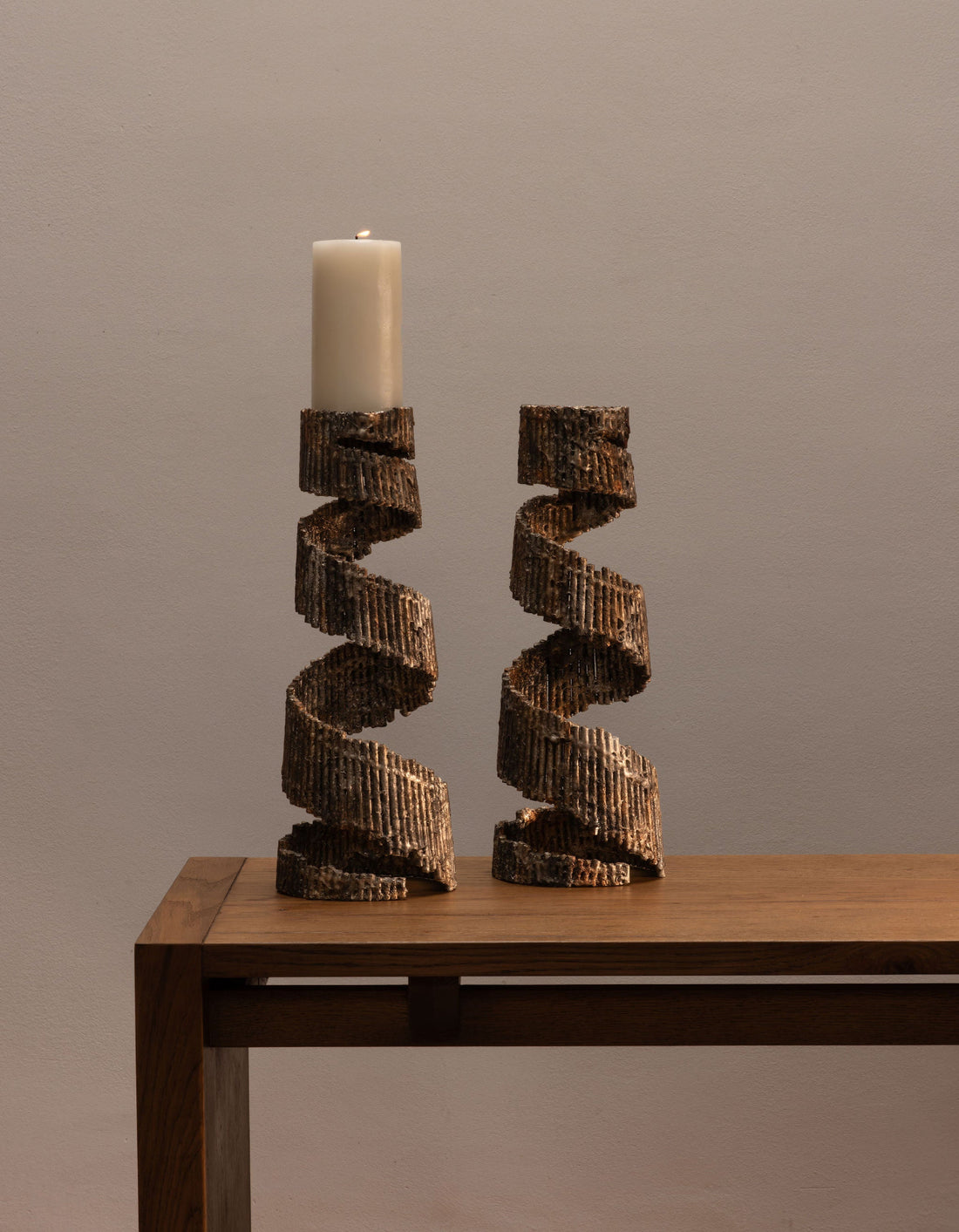 Spiral Sculptural Candle Holders