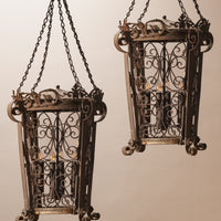 Wrought Iron Hanging Lanterns
