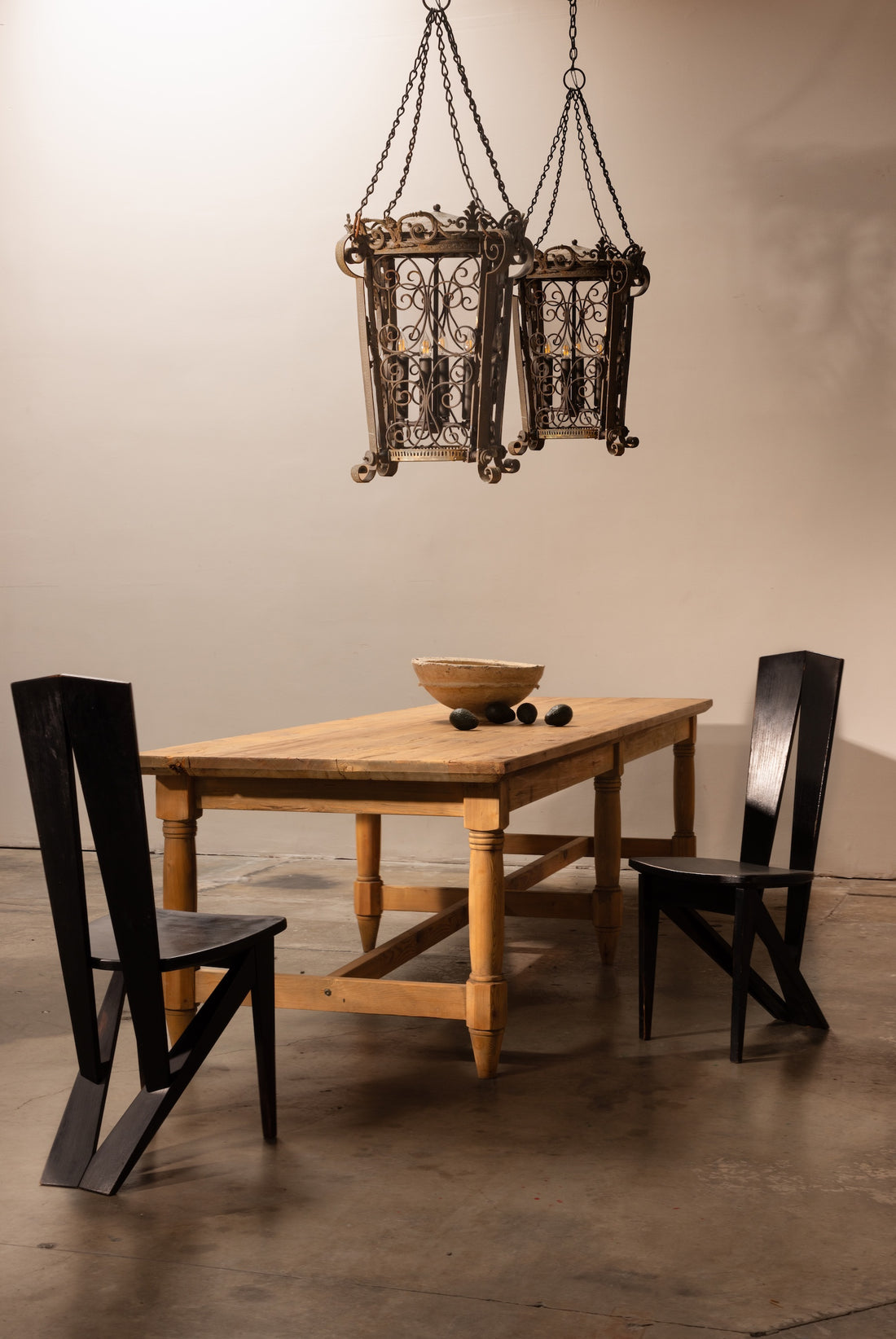 Wrought Iron Hanging Lanterns