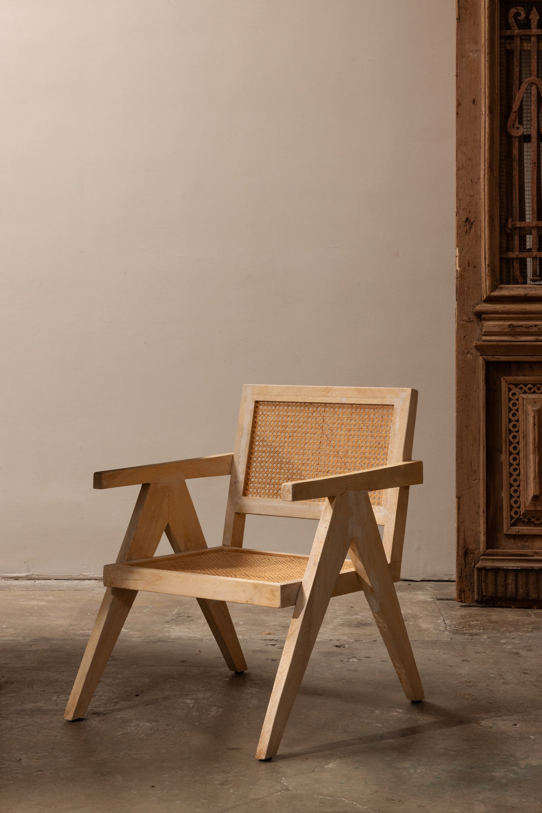 Vintage Modernist Cane Chair
