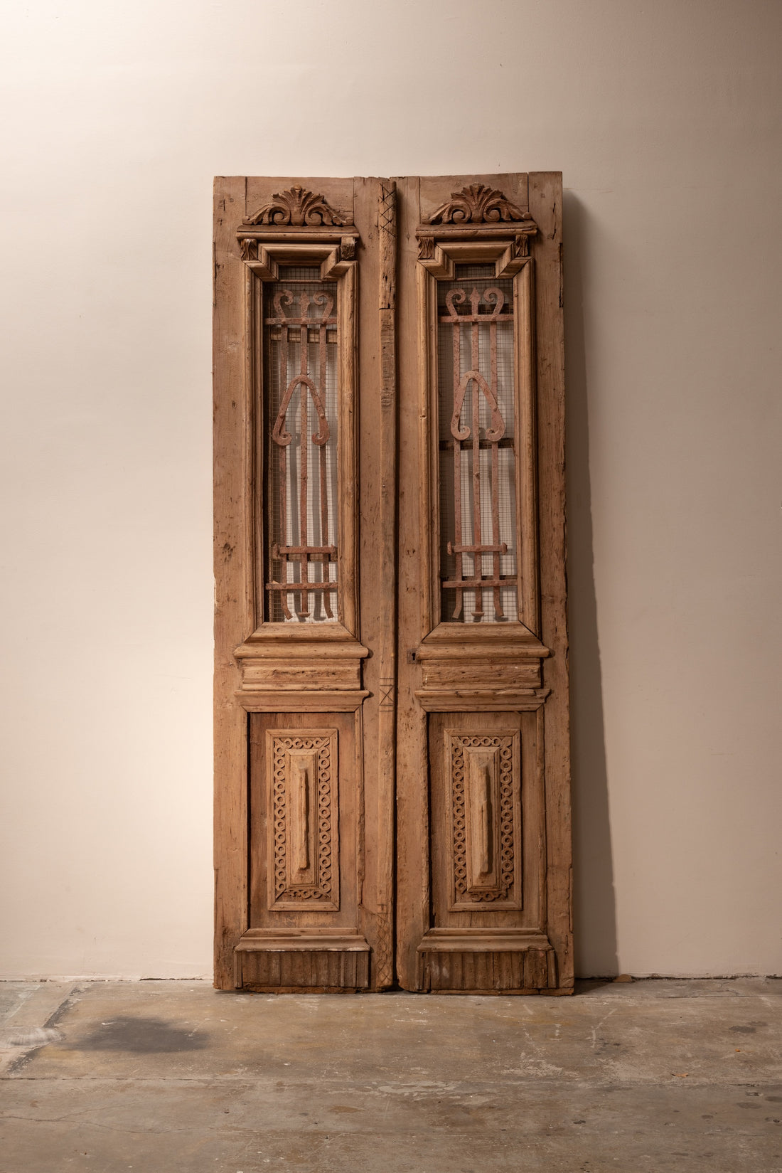 Carved Wood Door Panels – Pair