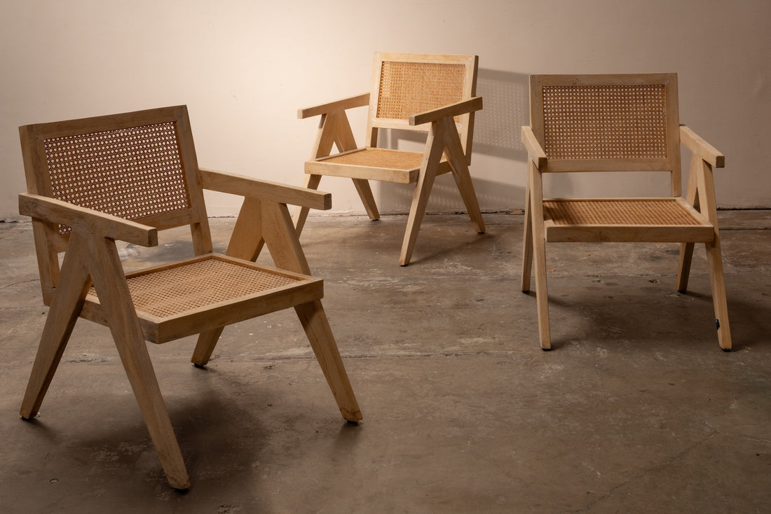 Vintage Modernist Cane Chair