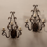 Spanish Revival Wrought Iron Sconces
