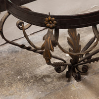 Wrought Iron Mirror with Marble Console
