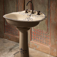 Floral Pedestal Sink