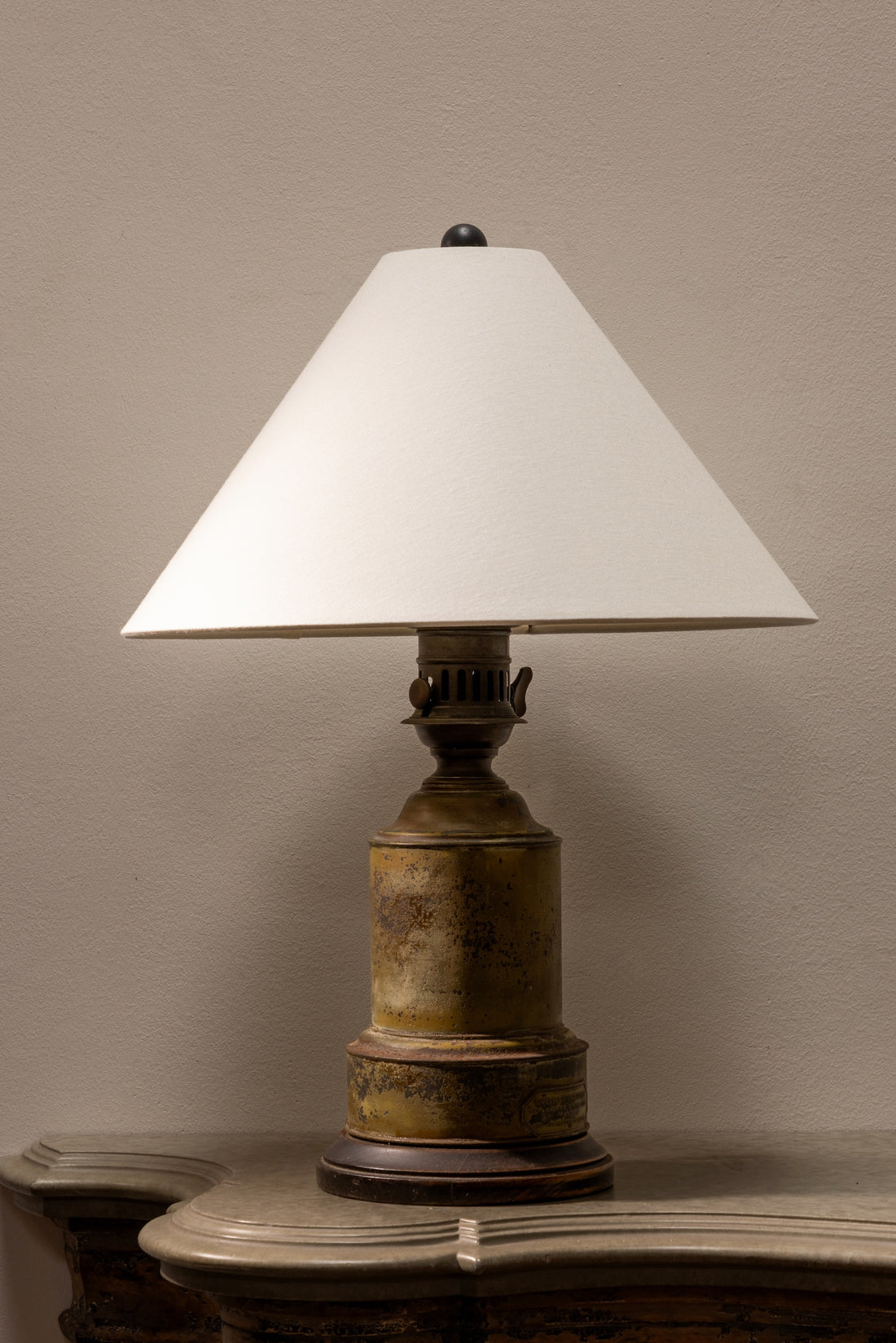 Patinated Oil Lamp