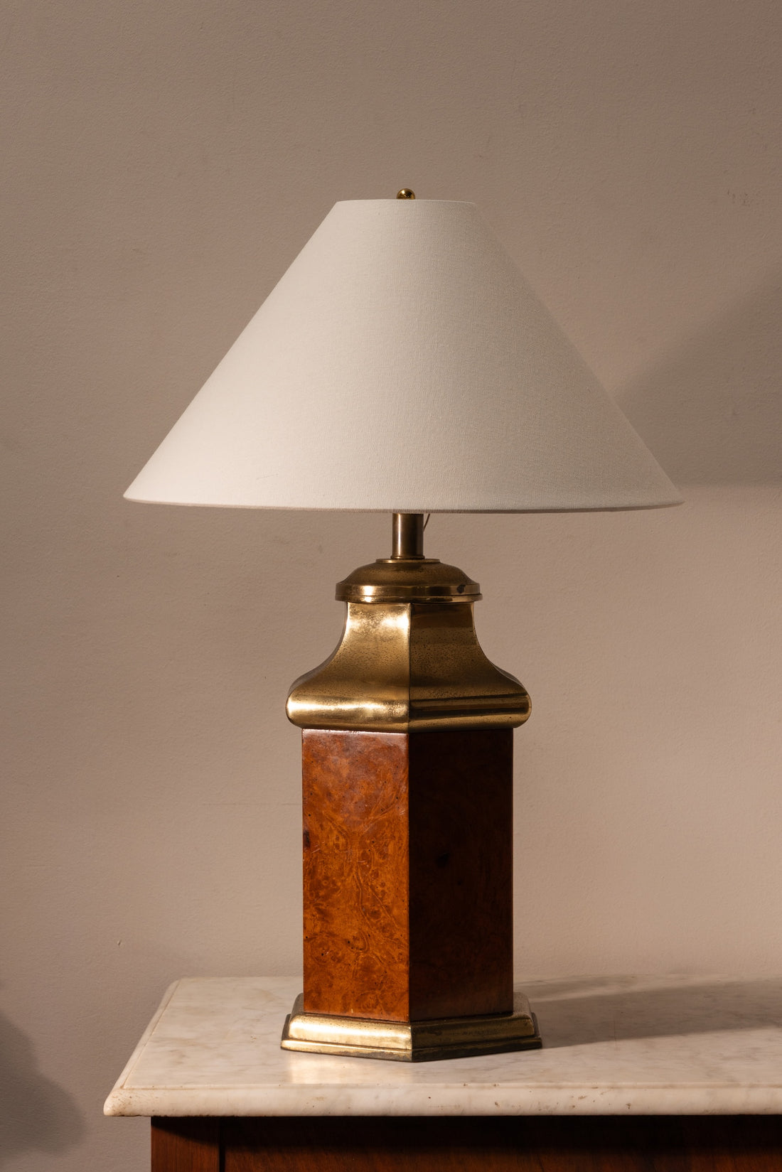Burl Wood Table Lamp