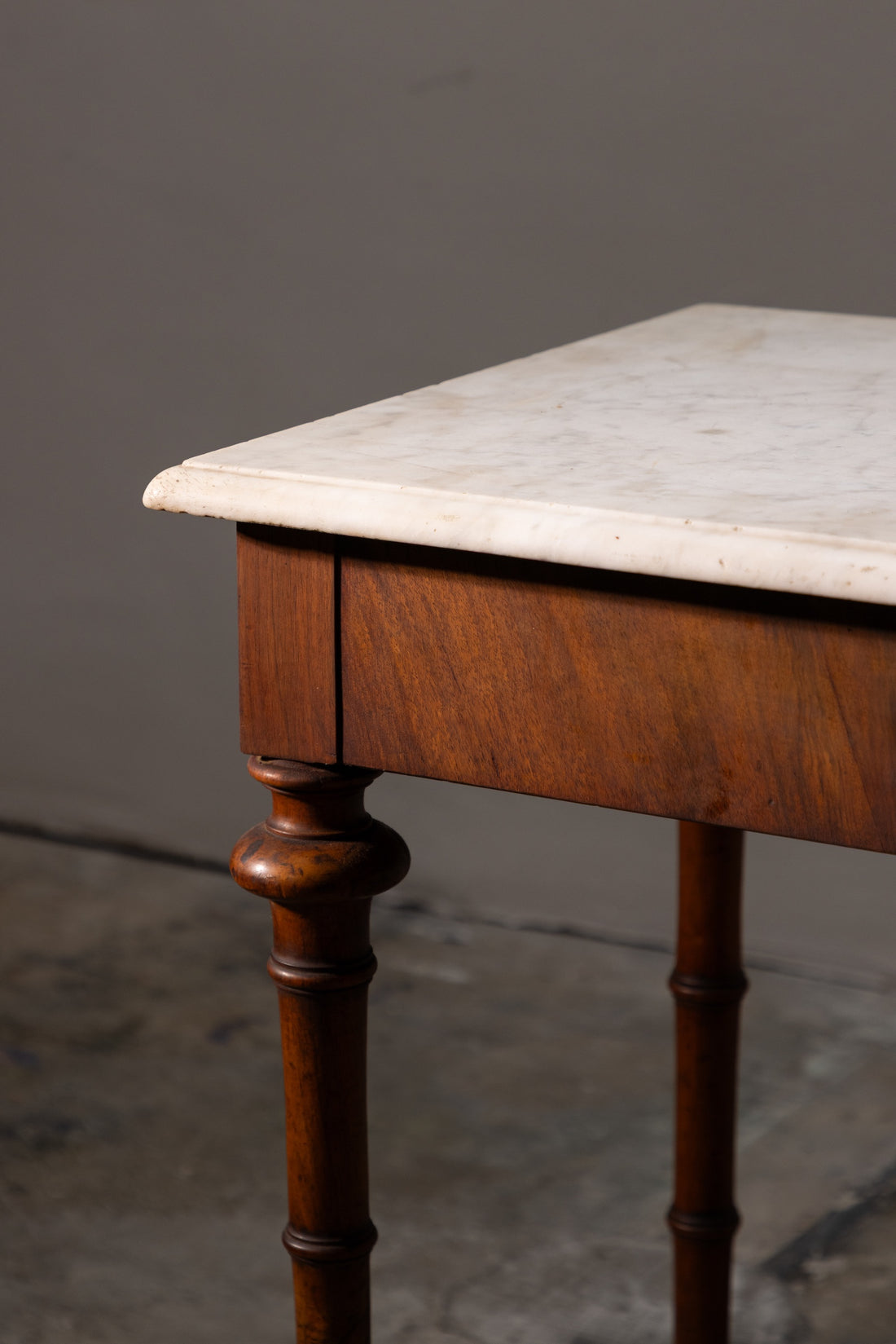 Marble-Top Side Table