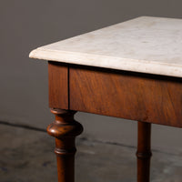 Marble-Top Side Table