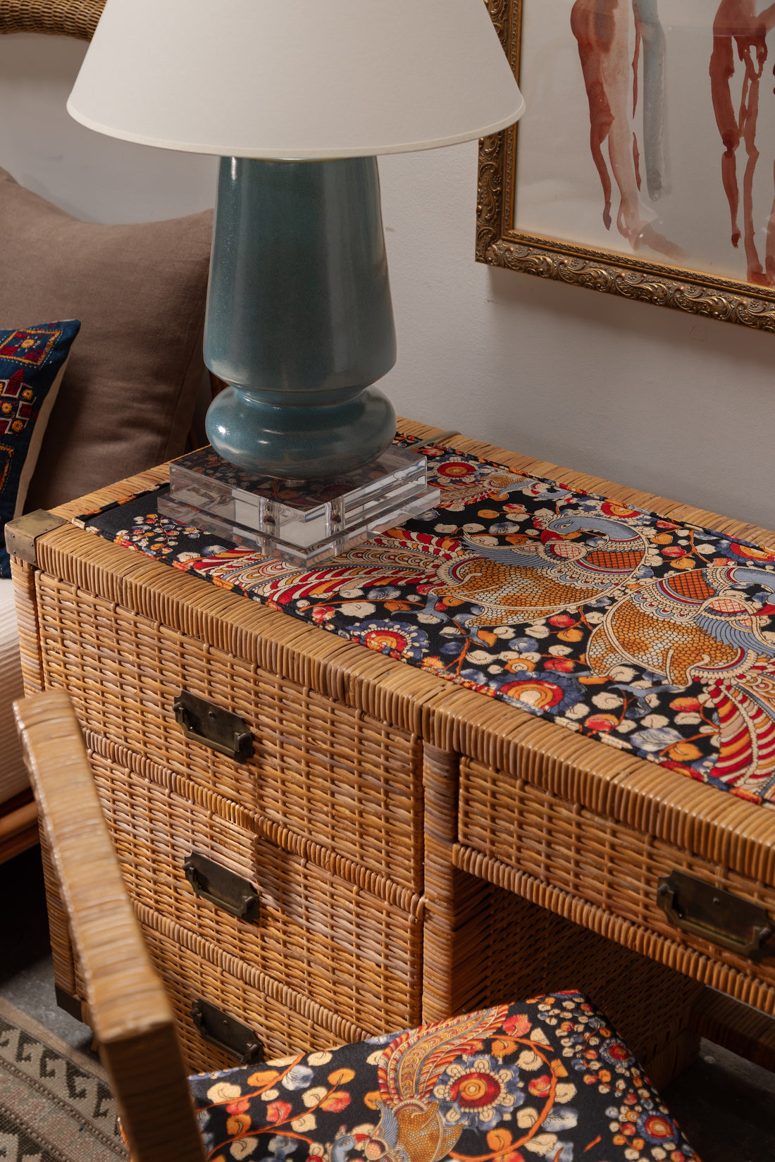 Rattan Desk & Chair