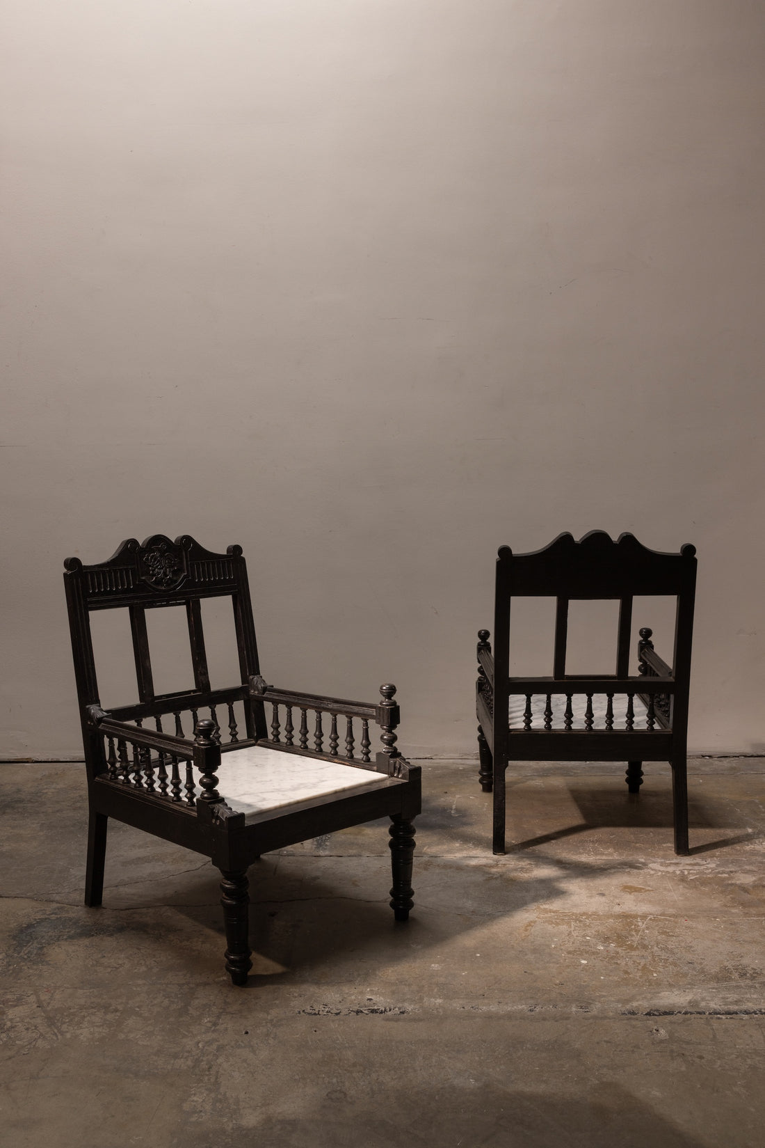 Carved Wood Armchair