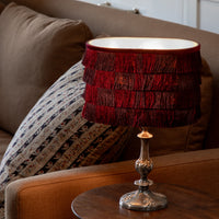 Checkered Fringe Lamp Shade