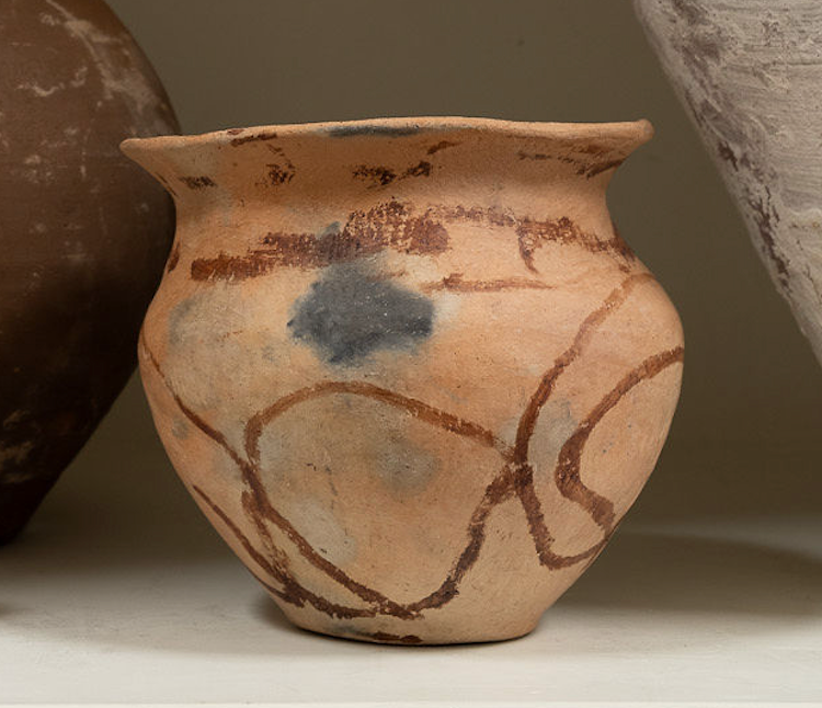 Vintage Mexican Clay Ochre Vase (Medium)
