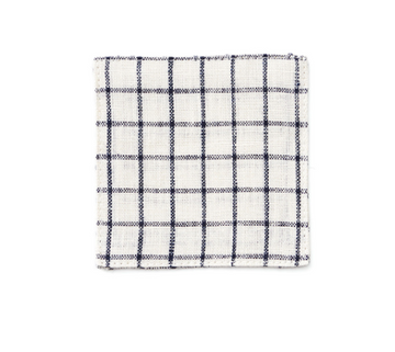 Linen Checkered Coasters (set of 4)
