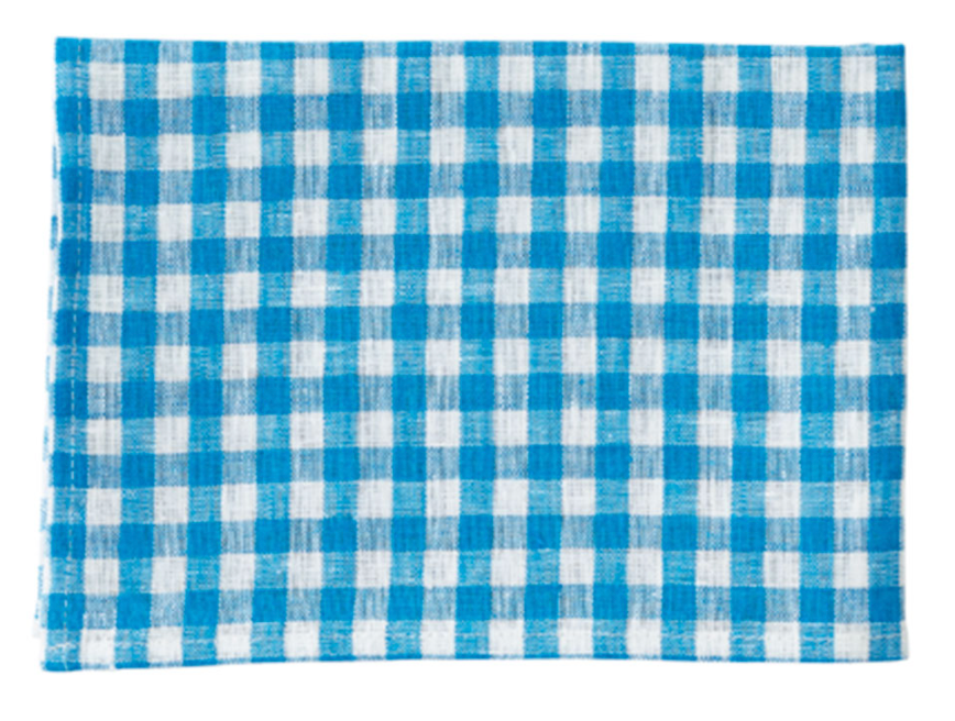 Checkered Linen Kitchen Cloth (Set of 2)