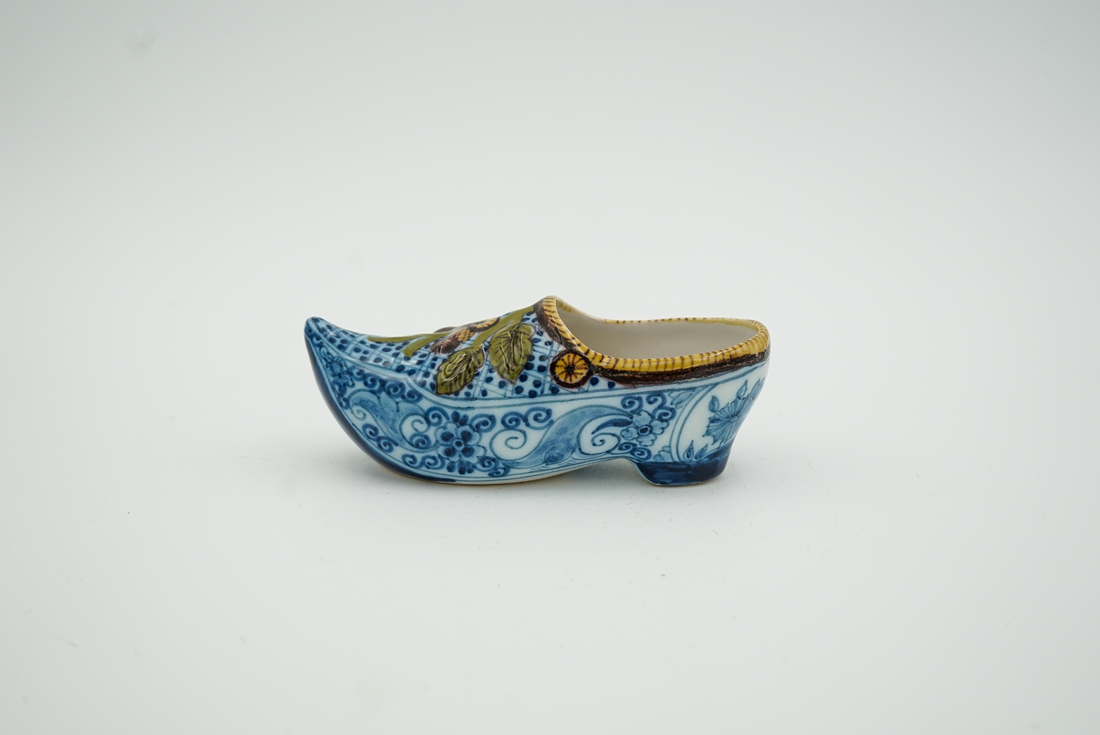 Vintage Dutch Hand Painted Delft Shoe