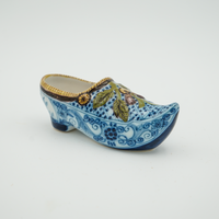 Vintage Dutch Hand Painted Delft Shoe