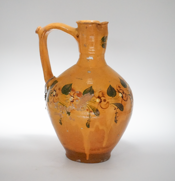 40. Hand Painted Antique Hungarian Pitcher