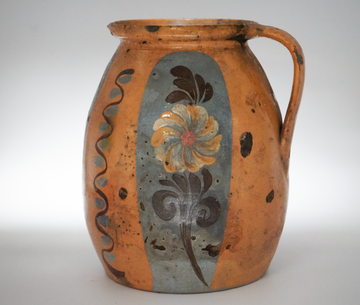 43. Hand Painted Antique Hungarian Pitcher