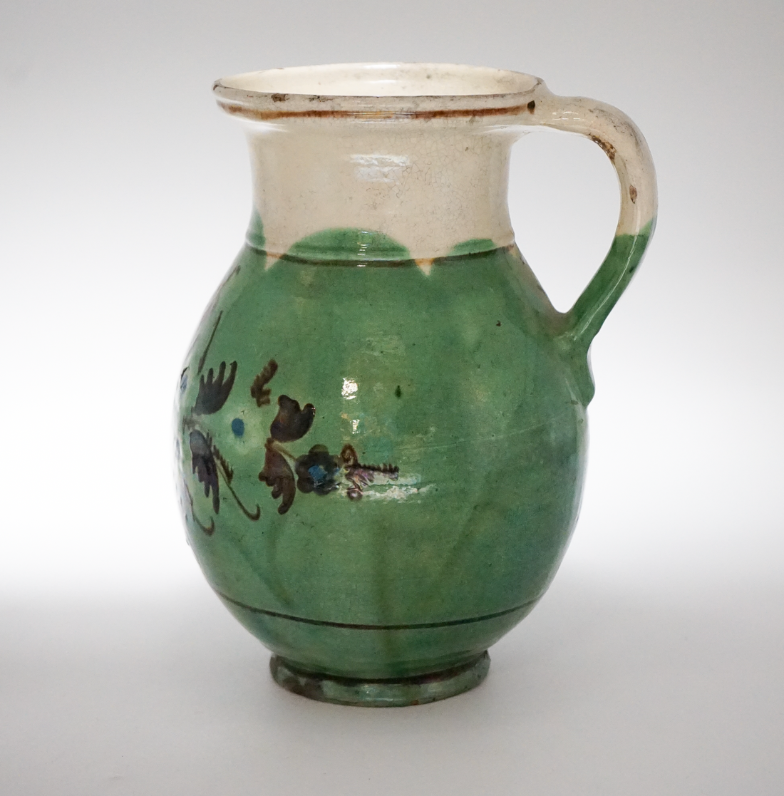 12. Hand Painted Antique Hungarian Pitcher