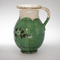 12. Hand Painted Antique Hungarian Pitcher