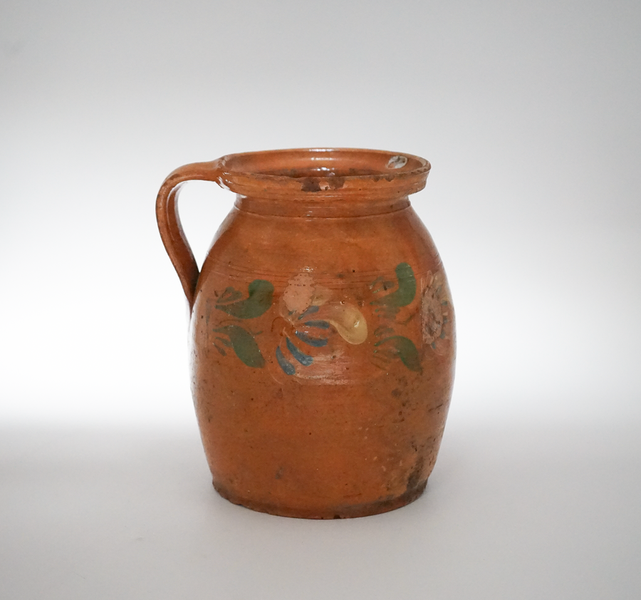 13. Hand Painted Antique Hungarian Pitcher