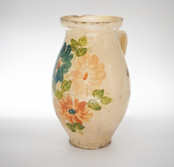 16. Hand Painted Antique Hungarian Pitcher