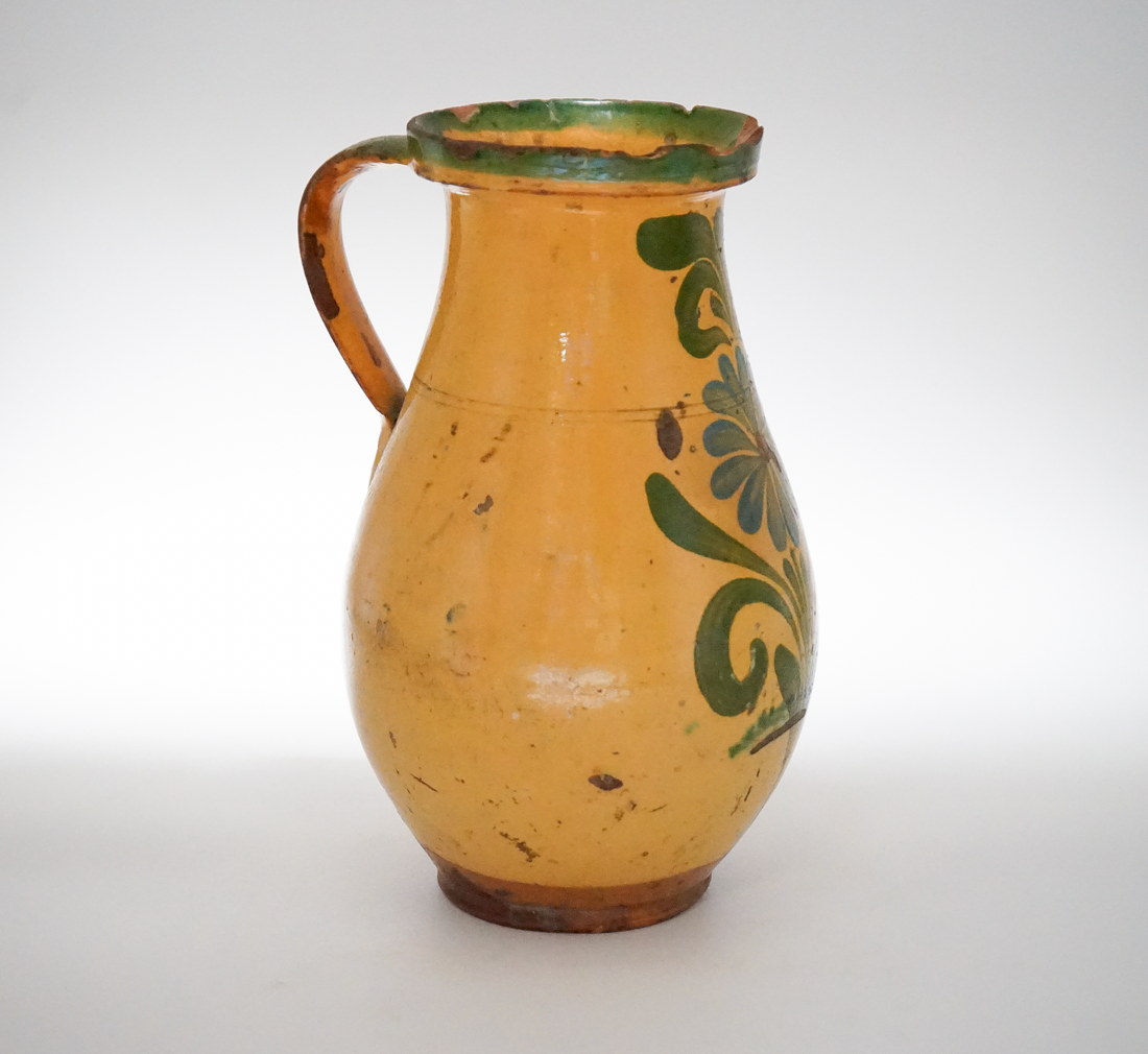 28. Hand Painted Antique Hungarian Pitcher