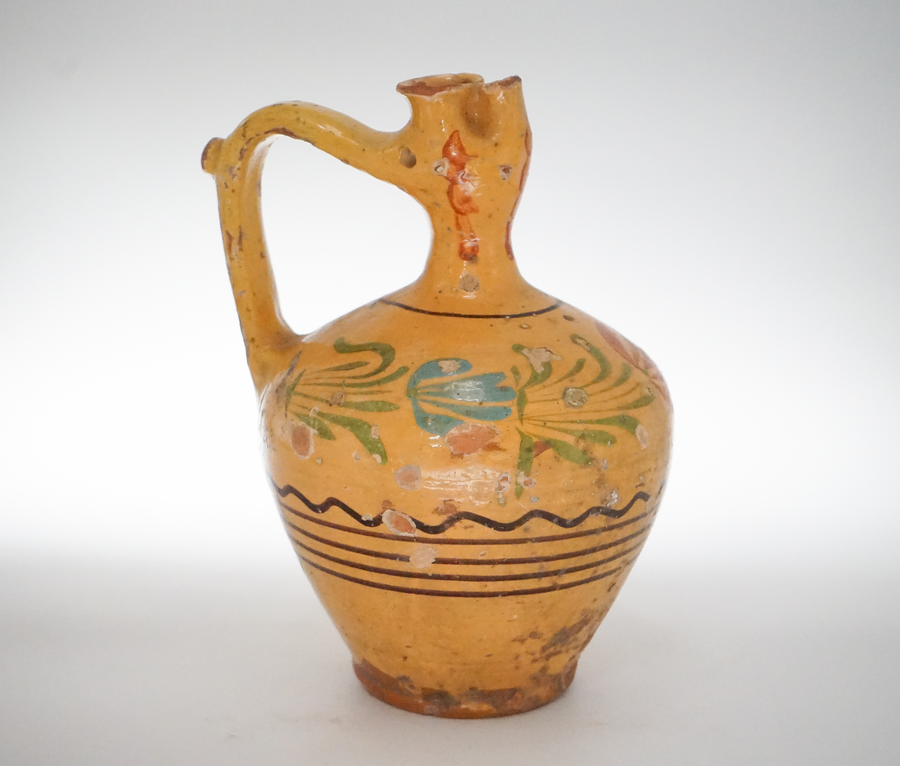 31. Hand Painted Antique Hungarian Pitcher