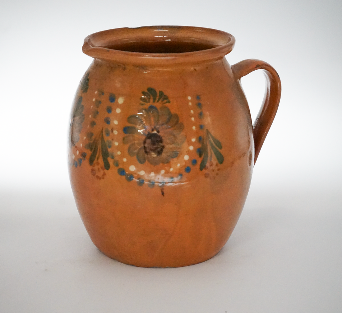 33. Hand Painted Antique Hungarian Pitcher
