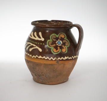 35. Hand Painted Antique Hungarian Pitcher