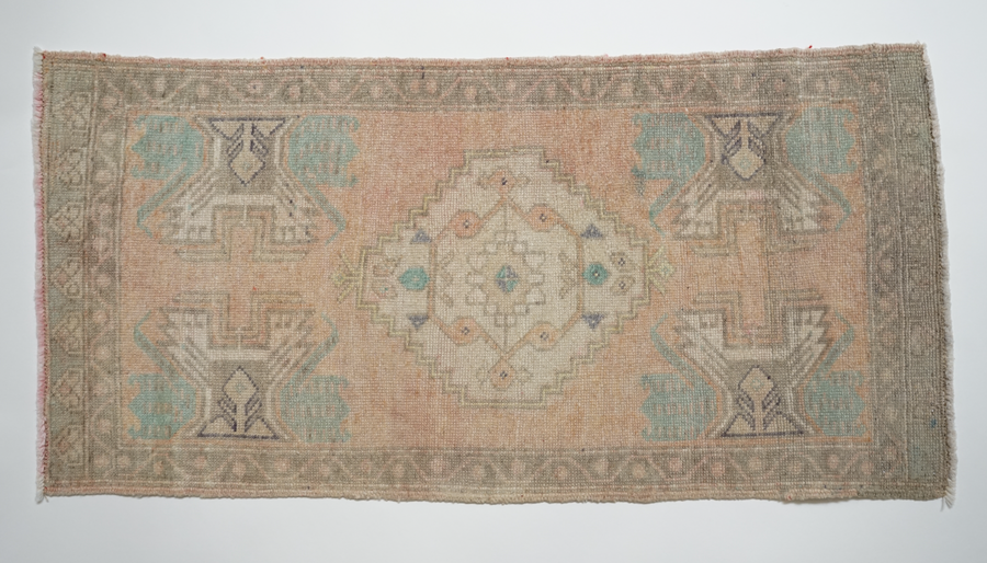 Small Vintage Turkish Rug 480.