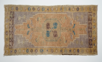 Small Vintage Turkish Rug 487.