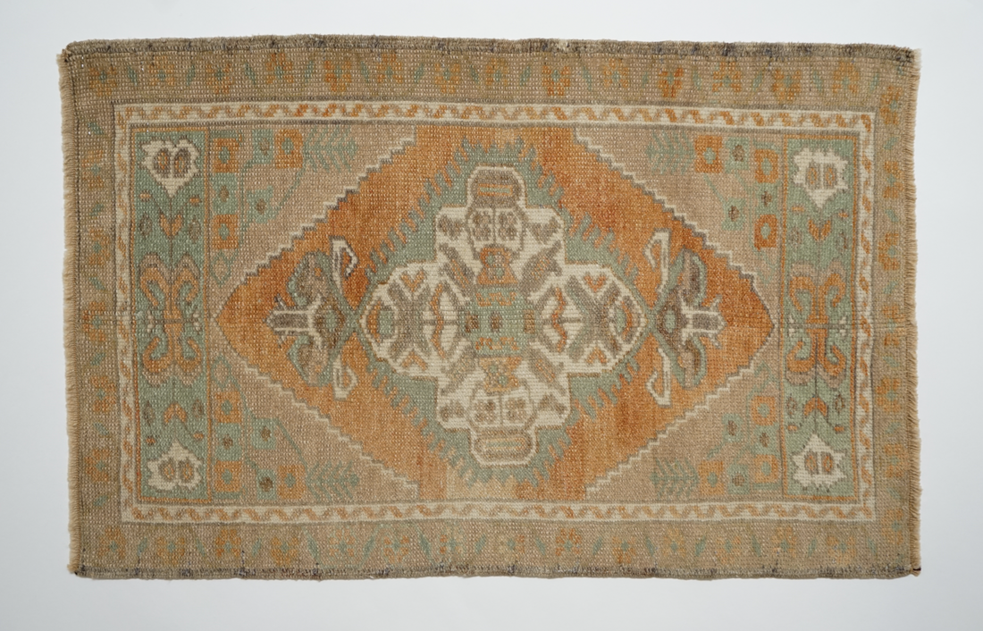 Small Vintage Turkish Rug 199.