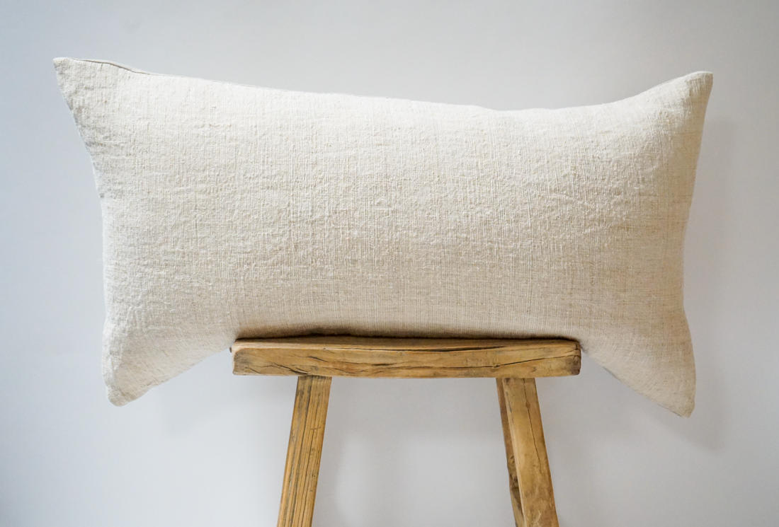 35. Textured Linen Long Bolster