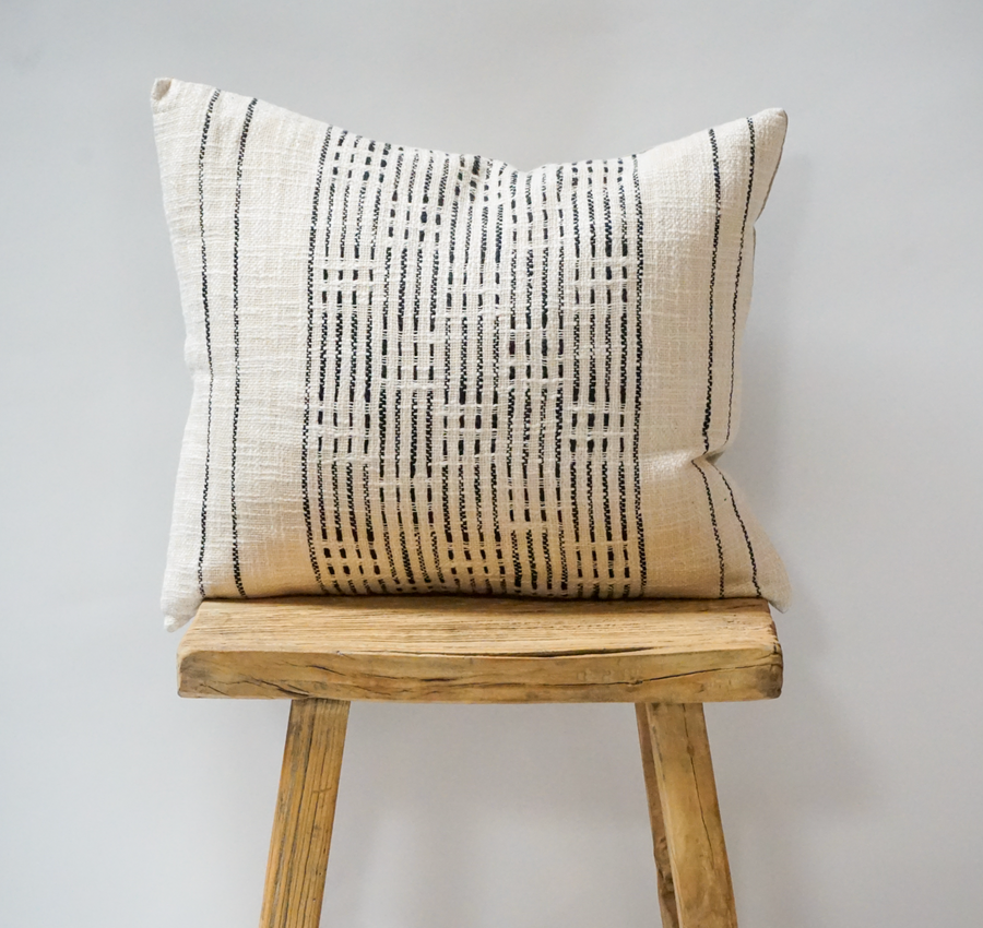 09. Handmade Vintage Mini Lumbar Throw Pillow