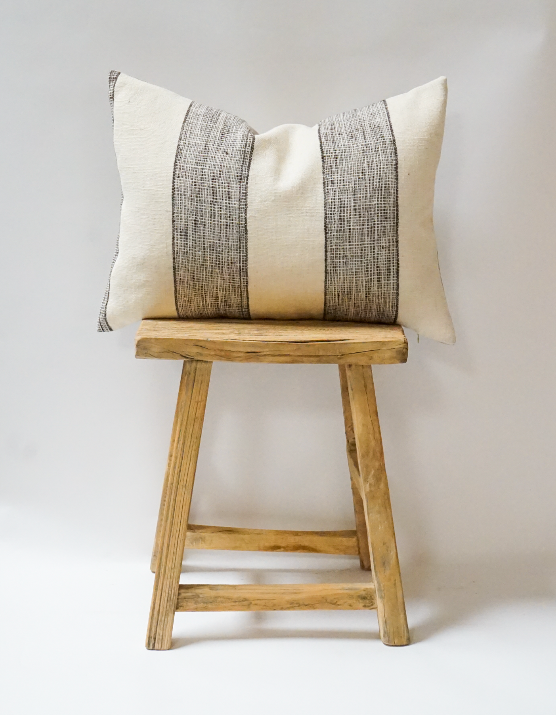 15. Handmade Textured Hemp Rectangular Pillow