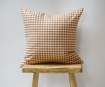 59. Handmade Vintage Gingham Pillow