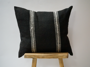 64. Handmade Textured Railroad Pillow