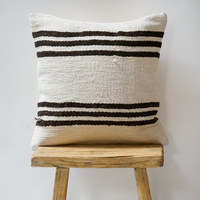 65. Handmade Turkish Striped Hemp Kilim Pillow